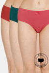 Rosaline Cyber Grove Medium Rise Full Coverage Hipster Panty (Pack of 3) - Multicolor — thumbnail 1